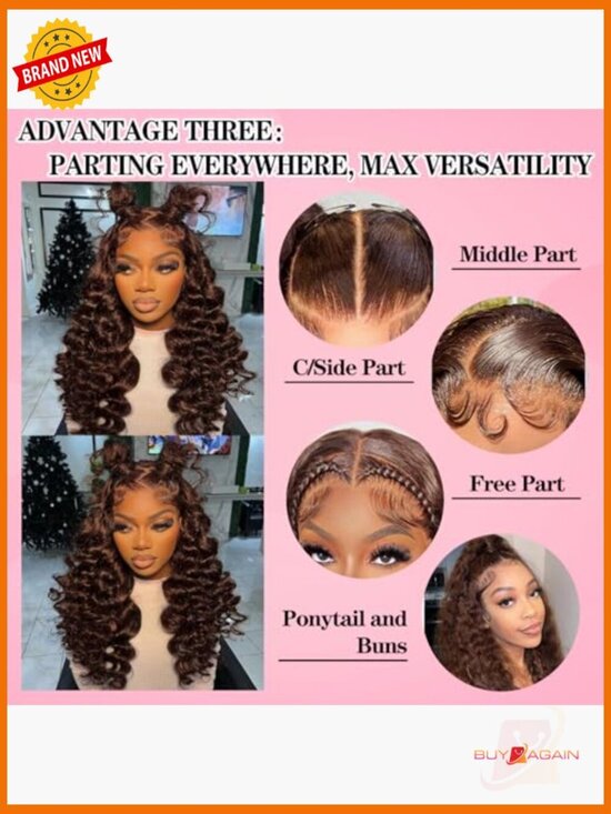 28 Inch 250% Density HD Lace Front Wig Loose Deep Wave 100% Human Hair Full